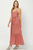 Mellow Rose Tiered Maxi Dress