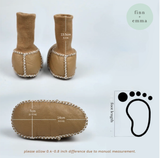 Baby cozy organic booties | tan