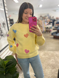 BE MINE HEART CREWNECK KNIT PULLOVER SWEATER