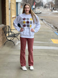 Leopard Smiley Ranchers Crewneck