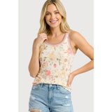 FLORAL PRINTED JERSEY TANK TOP