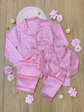 Mommy and Me Pink Leopard Print Silk Pajama Set