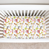 Standard Size Fitted Crib Sheet - Farm Animals