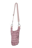 Mauve Quilted Water Bottle Sling Bag