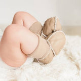 Baby cozy organic booties | tan
