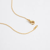 Gold Cherry Necklace with Heart-Shaped Red Stones & Green Leaf Accents – Dainty & Elegant Jewelry