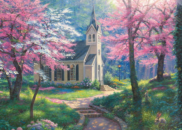 Cherry Blossom Chapel (Tray) 35pc puzzle