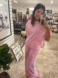 Cindy Ribbed Lounge Set - Pink