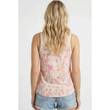 FLORAL PRINTED JERSEY TANK TOP