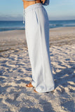 Baby Blue Polka Dot Flare Sweatpants