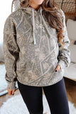 Embroidered Ribbon Camo Hoodie