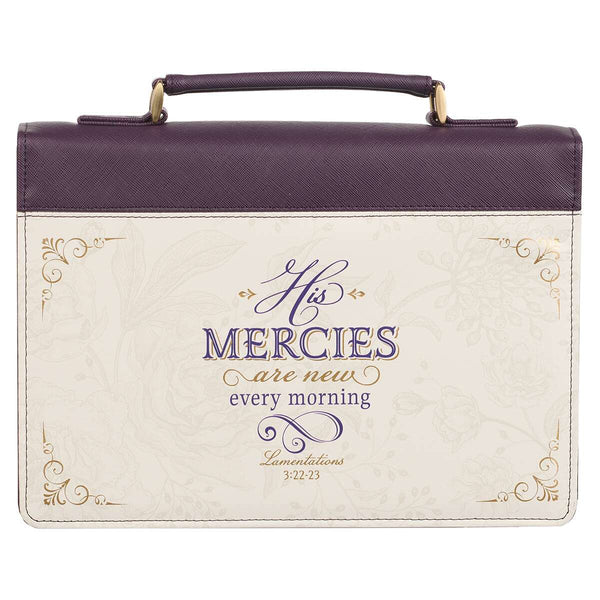 Bible Cover Fashion Purple His Mercies Are New Lam. 3:22-23