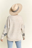 PLUS PUFF FLOWER SWEATER