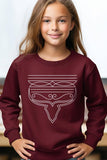 Western Boot Stitch Kids Fleece Sweatshirts