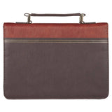 Bible Cover Classic Two-tone Brown I Will Carry You Isa 46:4