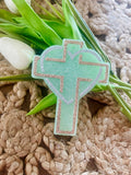 Cross with Heart Car Freshie 