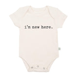 Baby graphic organic bodysuit | i'm new here