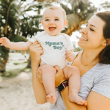 Baby graphic organic bodysuit | mamas boy/ mom Mother's day