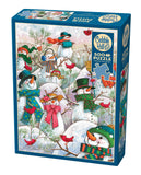 Hill of a Lot of Snowmen 500pc puzzle