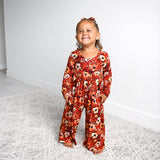 Auburn WIDE LEG ROMPER Bamboo Fall Floral Kids Outfit