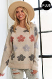 PLUS PUFF FLOWER SWEATER