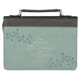 All Things Are Possible Classic Faux Leather Bible Cover