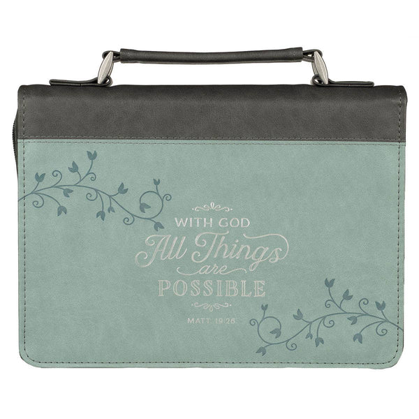All Things Are Possible Classic Faux Leather Bible Cover