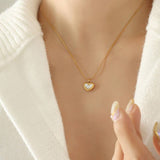 18K STAINLESS STEEL TARNISH FREE HEART NECKLACE