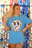 Faux Sparkly Star Smiley Tee