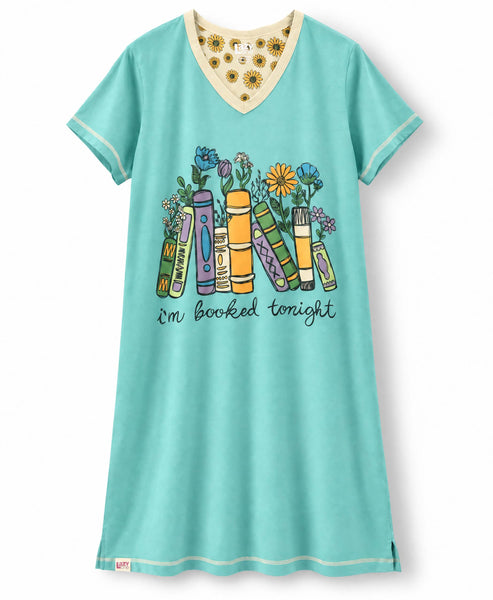 Booked V-Neck Nightshirt