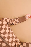 Espresso Checkered Bamboo Sleeper