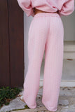 Light Pink Polka Dot Flare Sweatpants