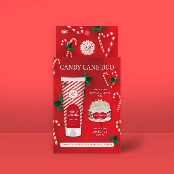 Candy Cane Duo -  Hand Cream & Lip Scrub Duo – Holiday Set