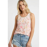 FLORAL PRINTED JERSEY TANK TOP