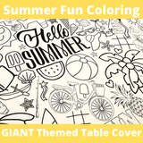 Kids Summer Art Activity | Coloring Tablecloth | Bucket List