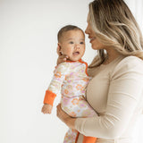 Baby Onesie Pajamas - Retro Floral