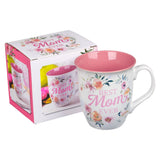 Mug Pink/White Floral Best Mom Ever Num. 6:24