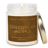Gingerbread and Spice 9 oz Soy Candle (Gold Foil)- Christmas