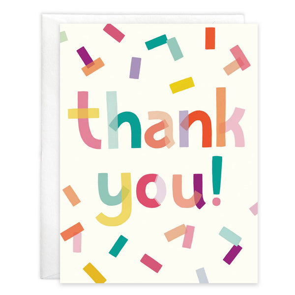 Boxed/Packaged Blank Note - Thank You Confetti