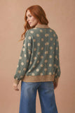 Plus Polka Dot Exposed Seam French Terry Top
