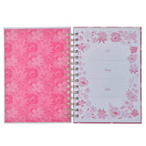 Journal Wirebound Fuchsia The Lord is With You Zeph. 3:17