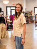 CREW NECK KNIT T-SHIRT