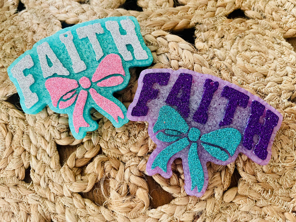 Faith with Bow Car Freshie 