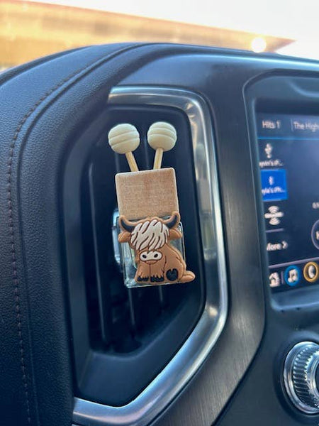 Brown Highland Cow Vent Clip Diffuser