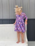 No Bad Days 3/4 Sleeve Pocket Twirl Dress