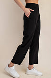CRINKLE WOVEN ANKLE TROUSER