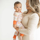 Baby Onesie Pajamas - Retro Floral