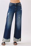 PETRA HIGH RISE STRETCH WIDE LEG W/ CUFFED HEM JEANS