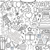Birthday Party Coloring Tablecloth | Kids Activity