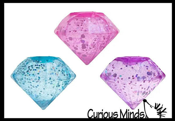 1 Needoh Jewel Stress Ball - Sparkling Gem Squishy Nee Doh